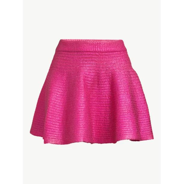 Scoop Women's Metallic Foil Mini Skirt | Walmart (US)