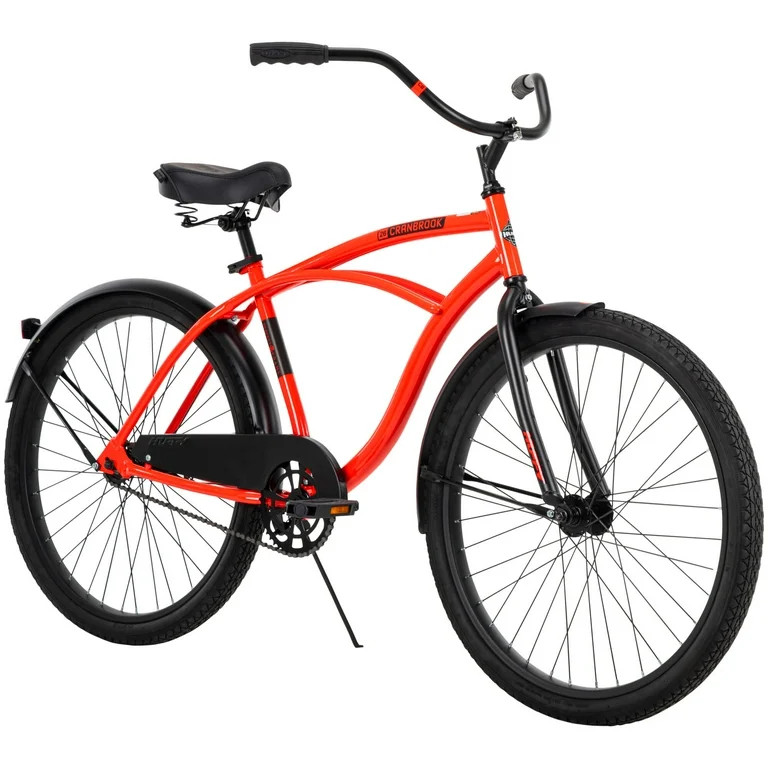 Huffy 26 In. Cranbrook Men's Classic Beach Cruiser Comfort Bike, Red | Walmart (US)