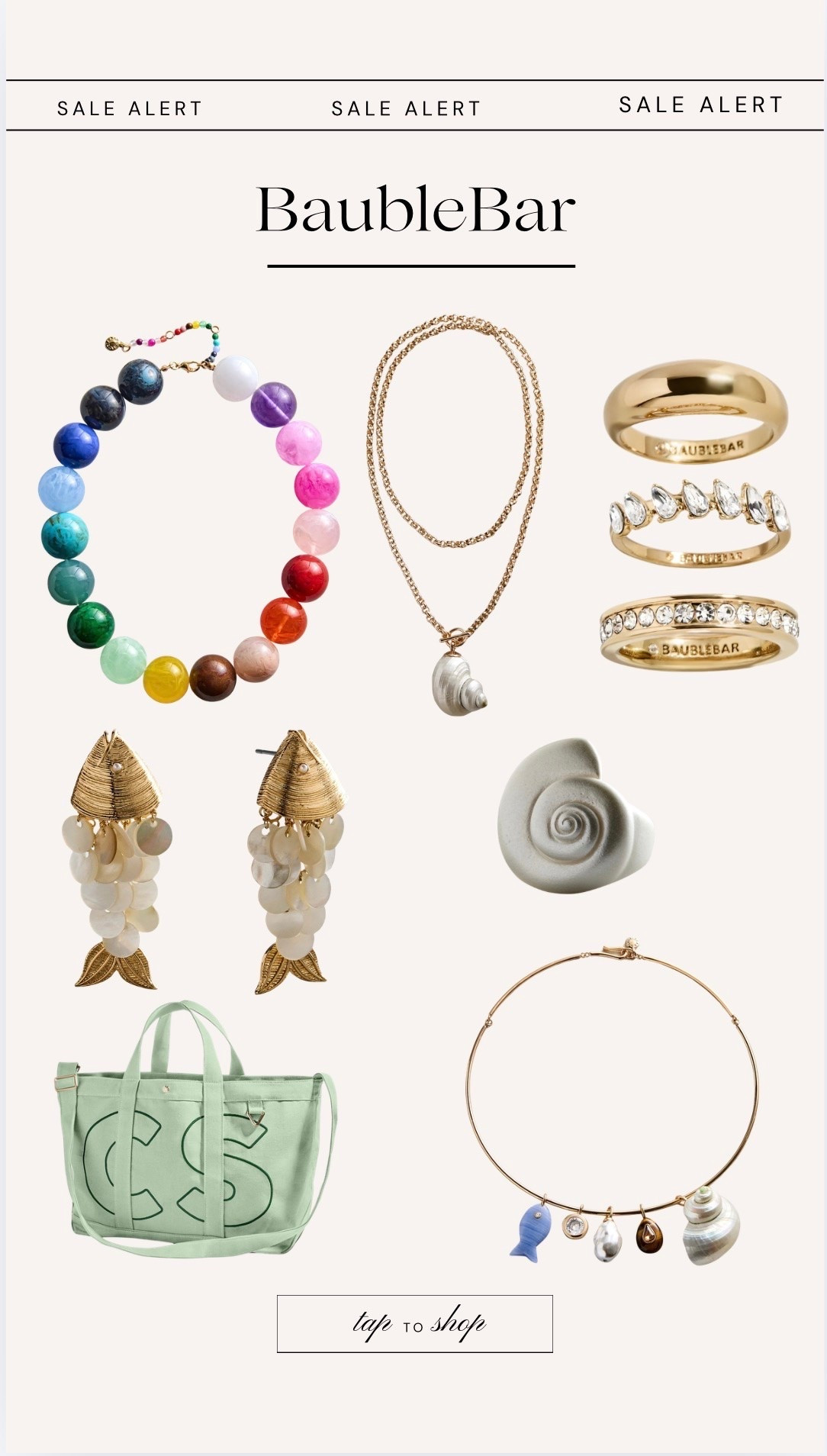 Mother’s Day gifts, spring outfit accessories, beach vacation accessories- 20% off sitewide on BaubleBar

#LTKMothersDay #LTKSeasonal #LTKSaleAlert