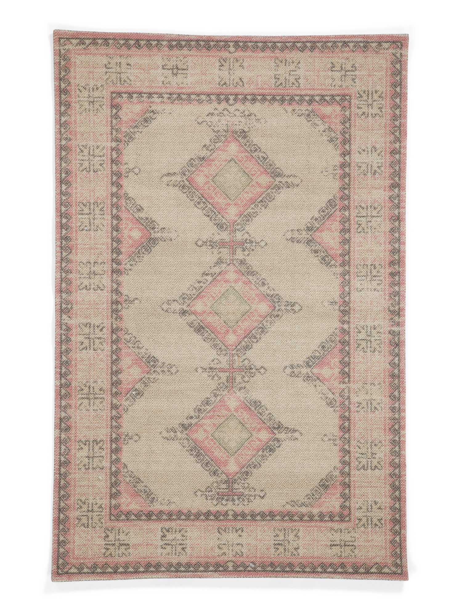 Wool Blend Medallion Flat Weave Area Rug | TJ Maxx