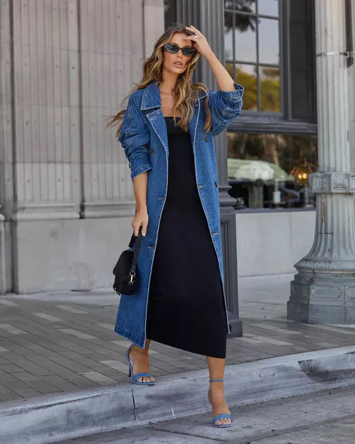 Denim 2024 dress coat