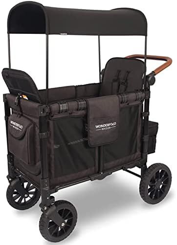 WONDERFOLD W2 Luxe Double Stroller Wagon Featuring 2 High Face-to-Face Seats with Magnetic Buckle... | Amazon (CA)