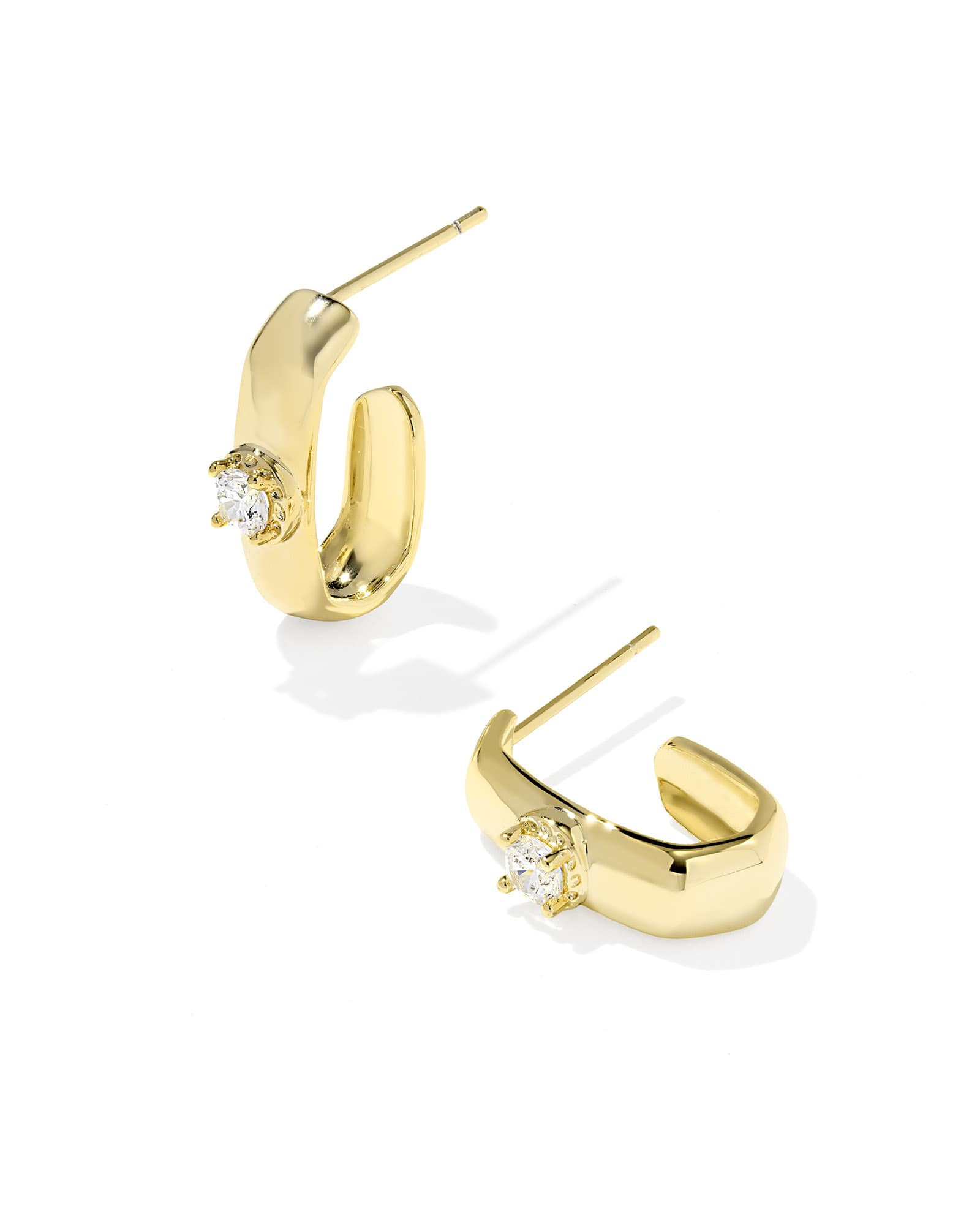 Kendra Scott Bria Gold Hoop Earrings | Cubic Zirconia | Kendra Scott