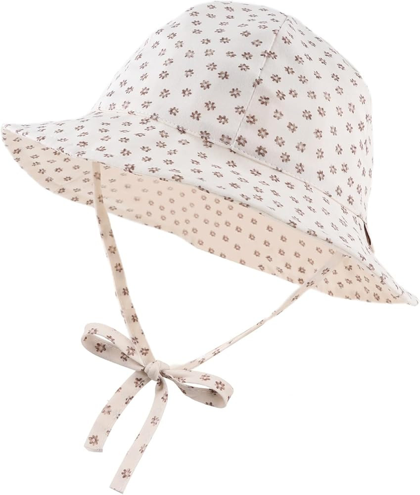 Baby Girl Bucket Hat Infant Sun Hats Toddler Beach Hat Floral Baby Summer Hat Kids Outdoor Sun Pr... | Amazon (US)