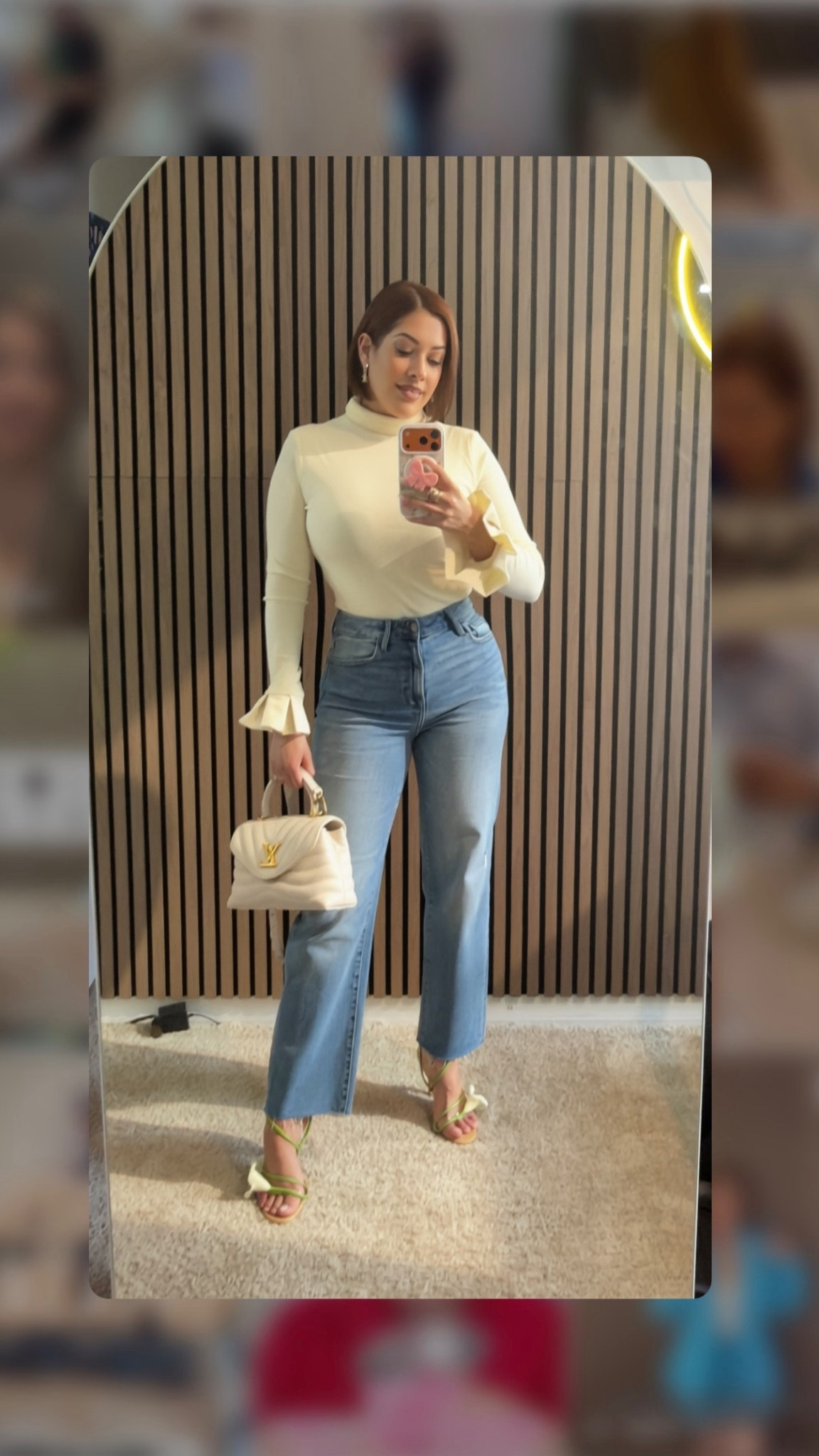Dinner date with my hubby 💕
Wearing this butter-colored top with my favorite denim and a little pop of color on the heels. Simple, chic, and perfect for a night out.

Outfit details linked on my LTK. ✨

#buttercolor #cultgaia #sundayoutfit #lvbag

#LTKU #LTKSaleAlert #LTKootd