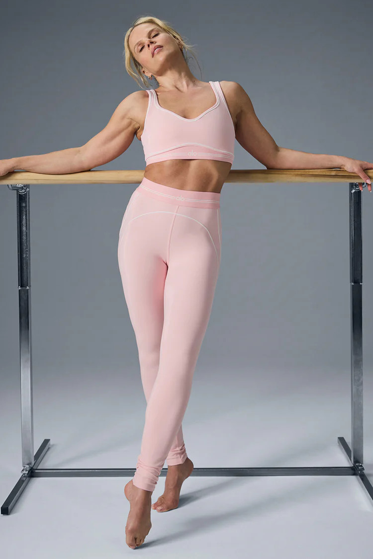Airbrush High-Waist Heart Throb Legging - Ballet Pink/White | Alo Yoga (US)