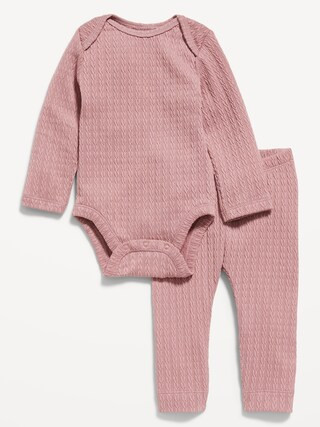 Unisex Jacquard-Knit Bodysuit &amp; Pants Set for Baby | Old Navy (US)