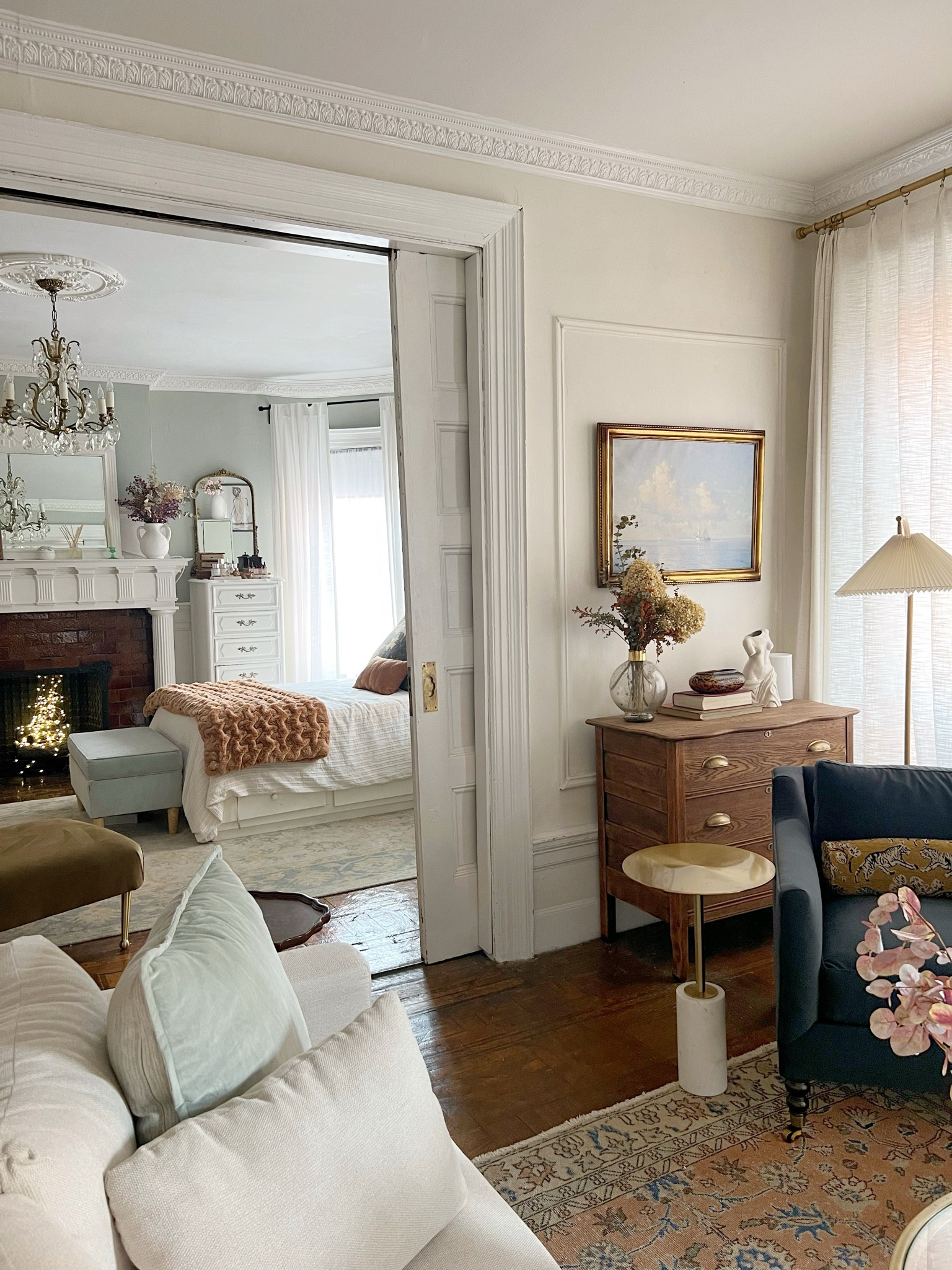 Living room & bedroom- throw pillows, blanket, accent chair, floor lamp, painting, dresser 

#LTKhome