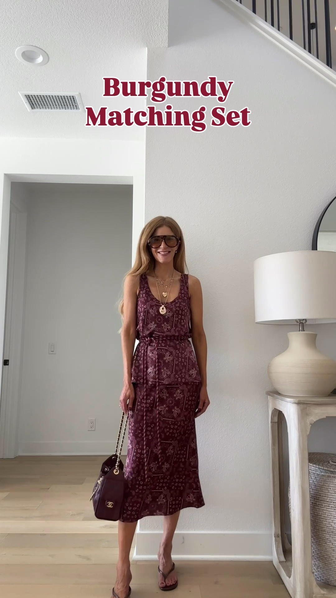 Fall matching burgundy set to wear now like this later with a boot and cardi. Xs in both runs true linking the other purple version too

#LTKootd #LTKPetite #LTKSeasonal