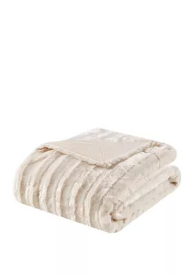 Madison Park Duke Throw, Ivory, 50 X 60 | Belk