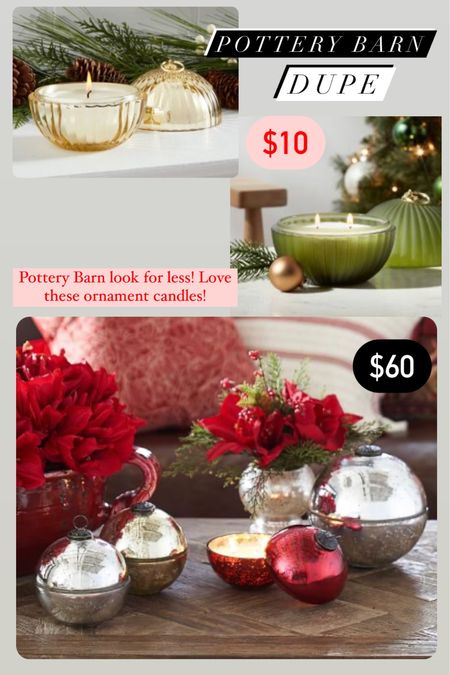 Pottery barn Christmas dupe. Candle ornament. Target Christmas decor. Holiday decor  

#LTKHoliday #LTKSeasonal #LTKhome