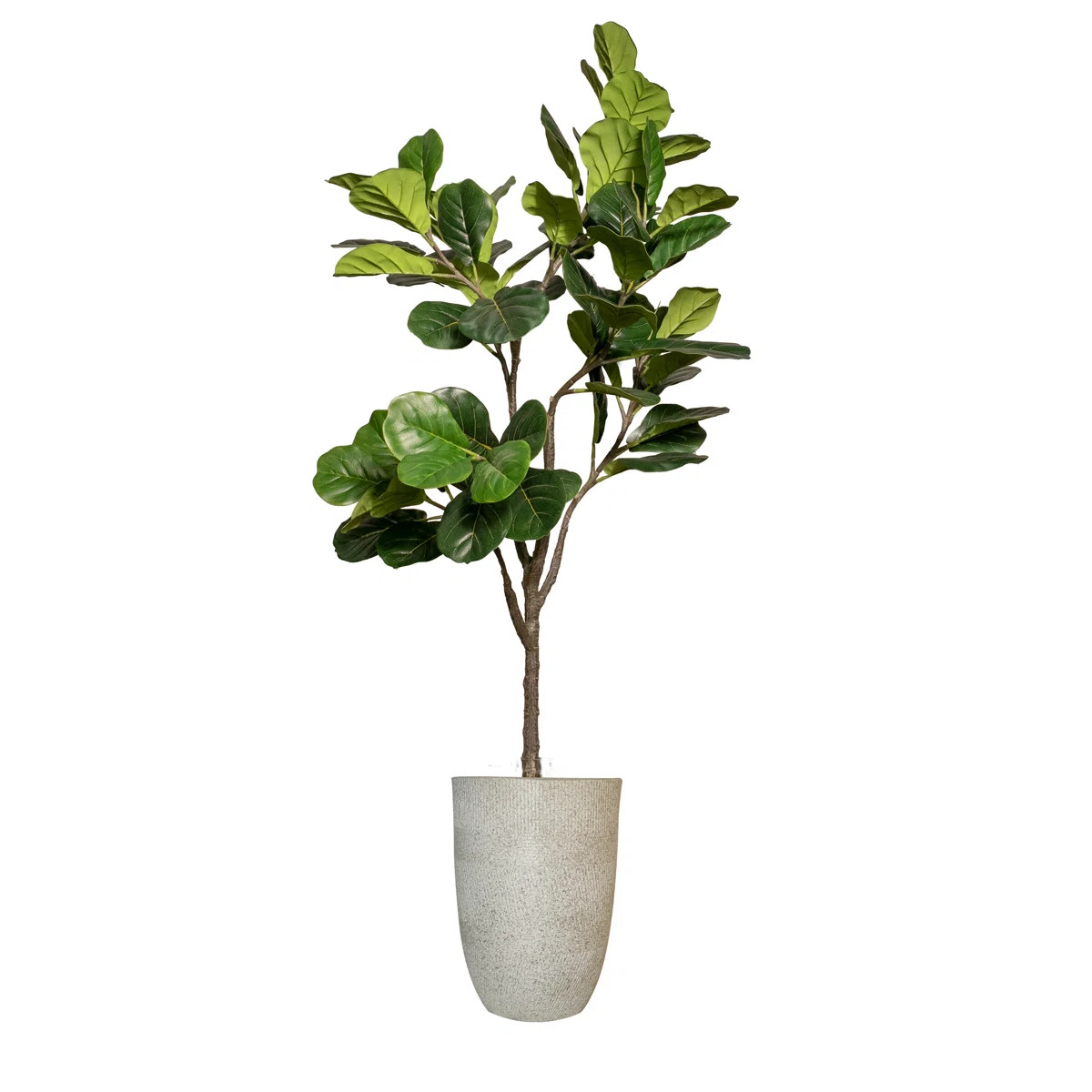 Panama 76'' Faux Fiddle Leaf Fig Tree in Fiberstone Planter | Wayfair North America