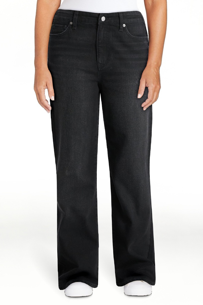 No Boundaries High Rise Baggy Wide Leg Jeans, 32" Inseam, Women's and Women's Plus Sizes XXS-4X | Walmart (US)