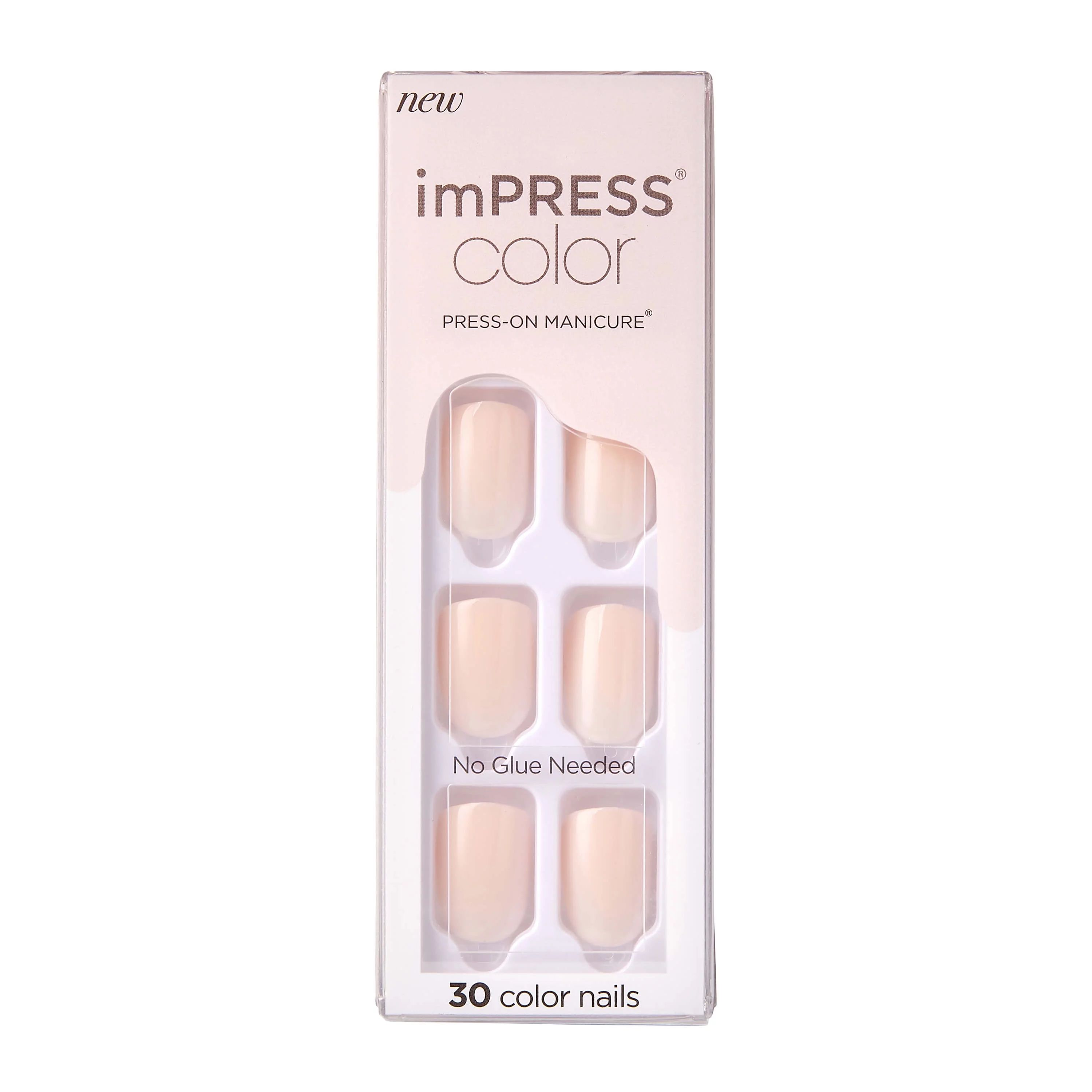 KISS imPRESS Color Press-on Manicure, Point Pink, Short | Walmart (US)