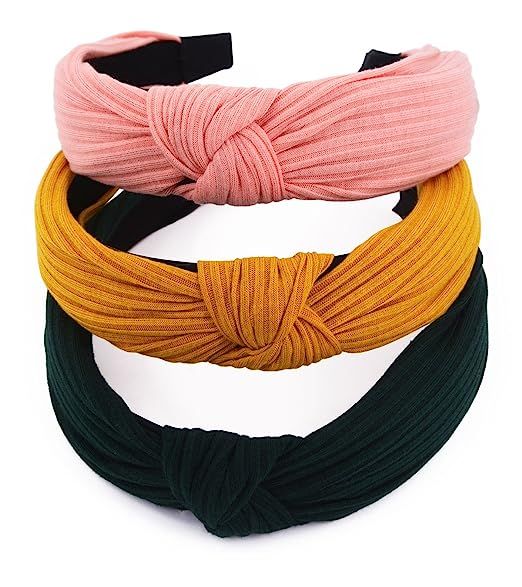 STHUAHE 3PCS Hair Hoop,Women Handmade Solid Colors Cloth Cross Knot Hair Hoop Hairband Headband H... | Amazon (US)