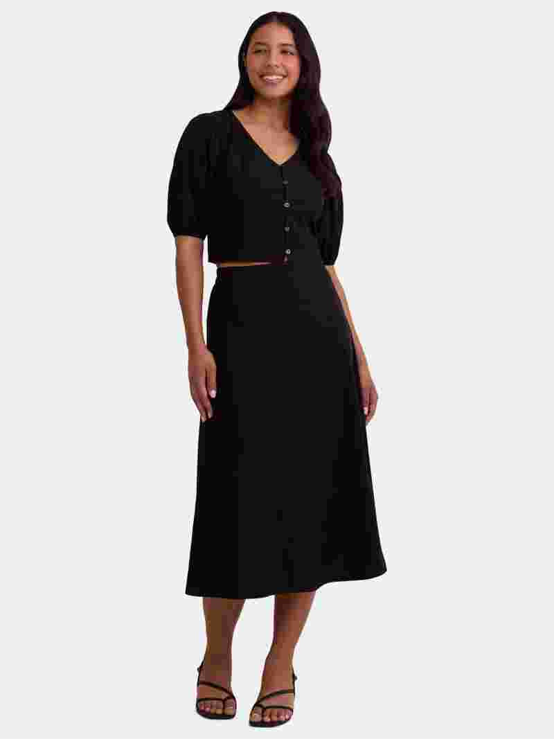Time and Tru Women's Poplin Skirt Set, Sizes XS-XXXL | Walmart (US)