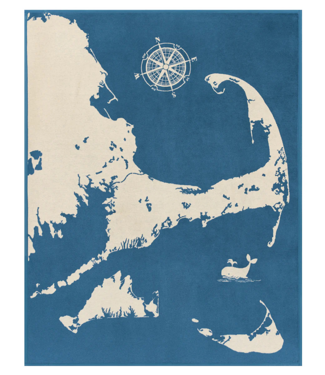 Cape and Islands Map Throw Blanket | ChappyWrap | ChappyWrap