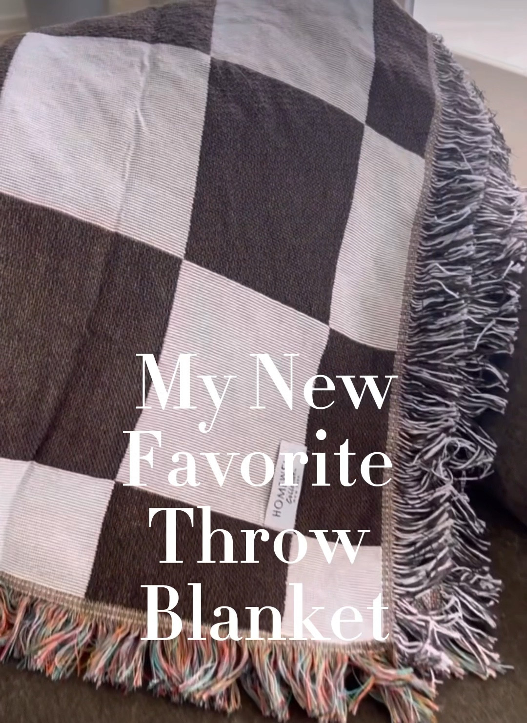 Walmart checkered throw blanket. Cream, brown, fringe. Decor. Living room, bedroom.

#LTKFind #LTKhome #LTKunder50
