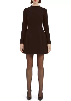 Bardot Women's Delphi Long Sleeve Mini Dress, Black, 4 | Belk