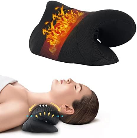 Neck Stretcher for Neck Pain Relief, Heated Cervical Traction Device Pillow with Graphene Heating... | Amazon (US)