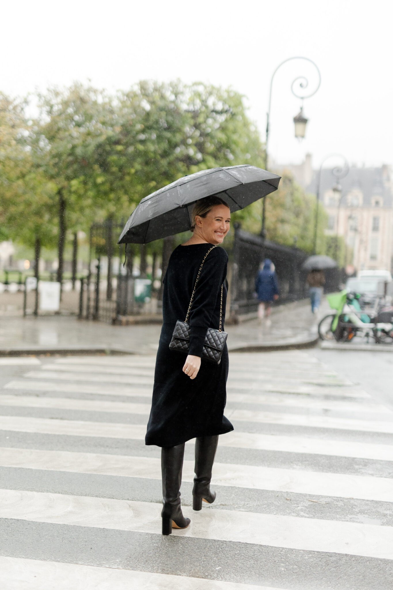 The best shoes to own for fall and winter - leather knee-high heeled boot

Fall outfit inspiration 
Rainy day look
Paris in fall outfits

#LTKSeasonal #LTKTravel