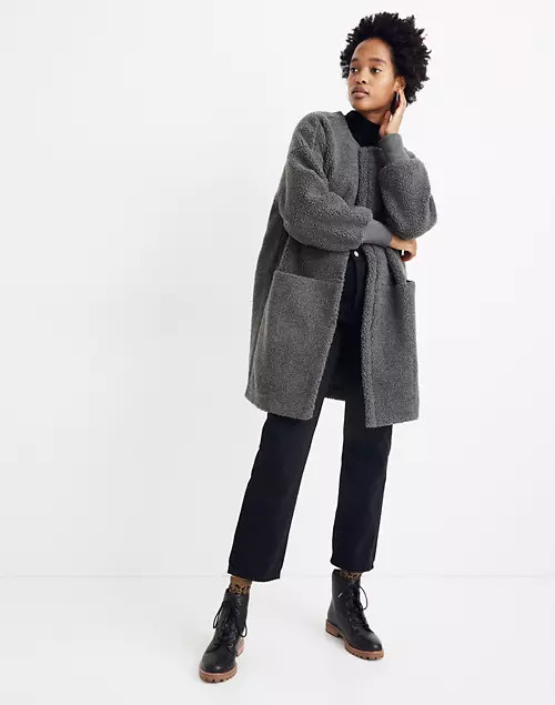 Bonded Sherpa Cocoon Coat | Madewell