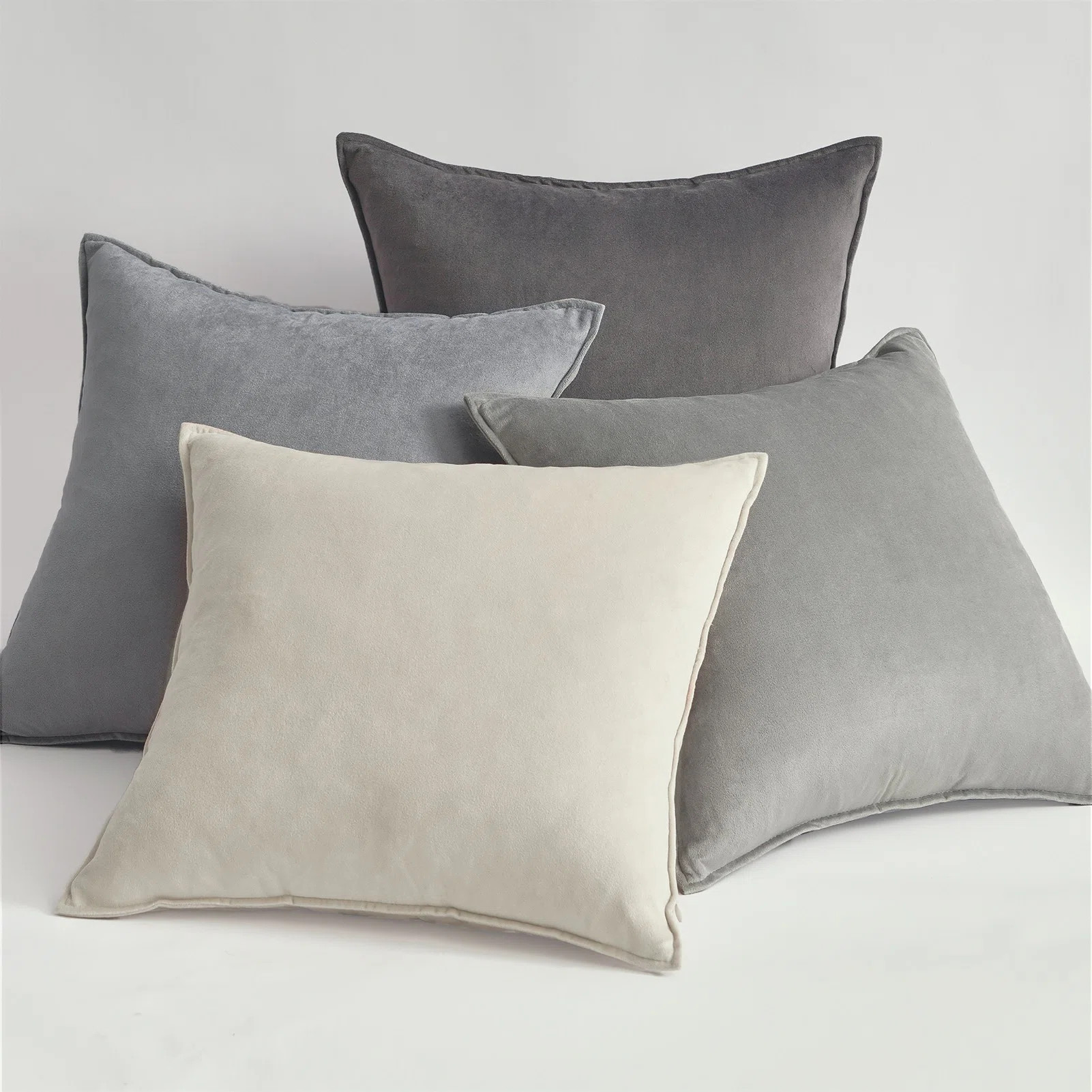 Square Velvet Gradient Pillow Cover Set Of 4 (Set of 4) | Wayfair North America