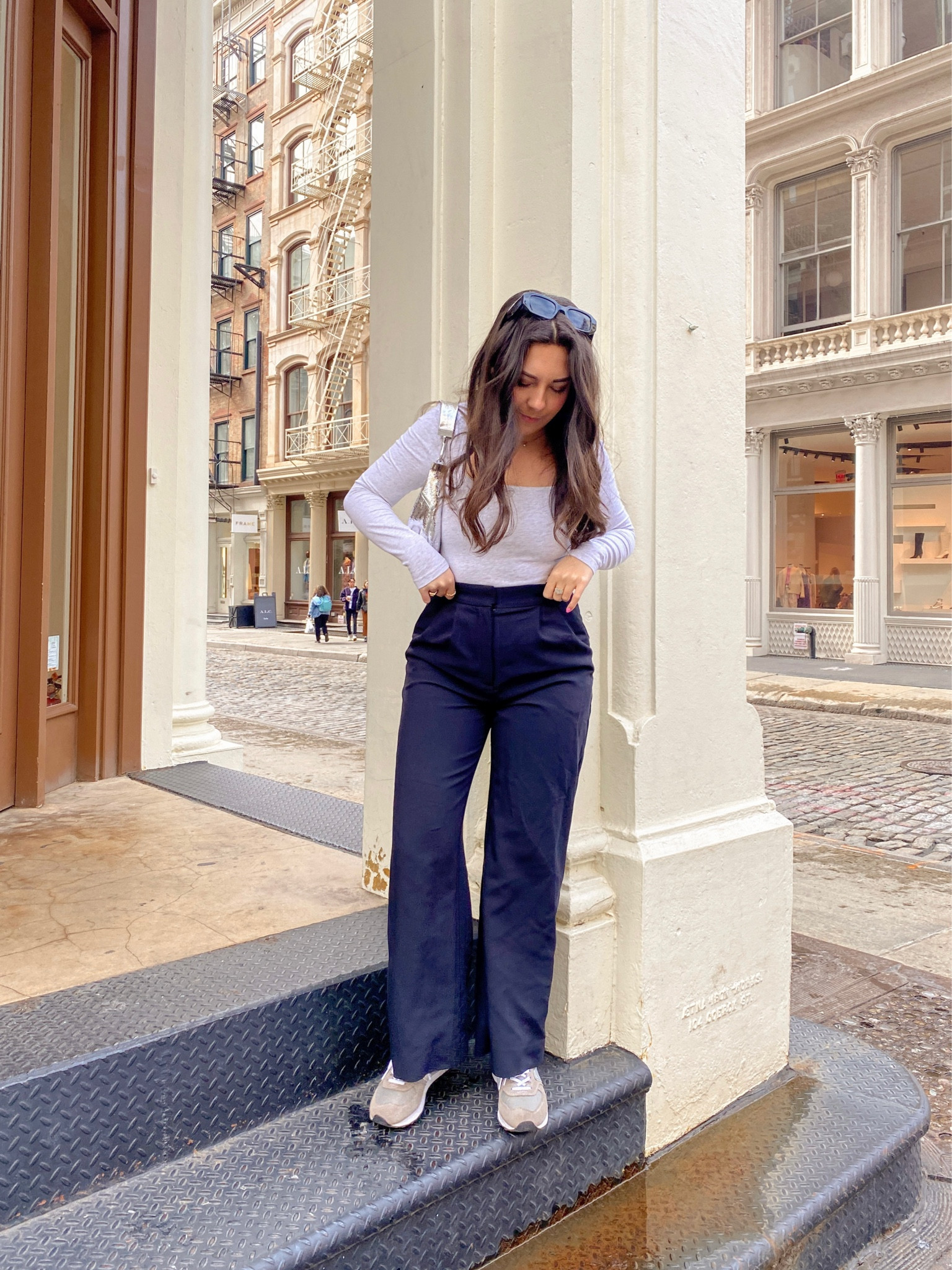 Casual Abercrombie outfit with a square neck bodysuit and trousers 

#LTKSeasonal #LTKstyletip #LTKworkwear