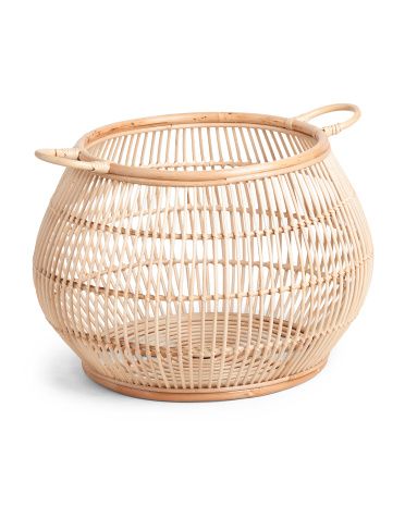 Large Rattan Belly Basket | TJ Maxx