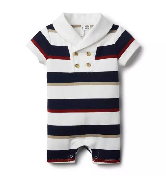 Baby Striped Rugby Romper | Janie and Jack