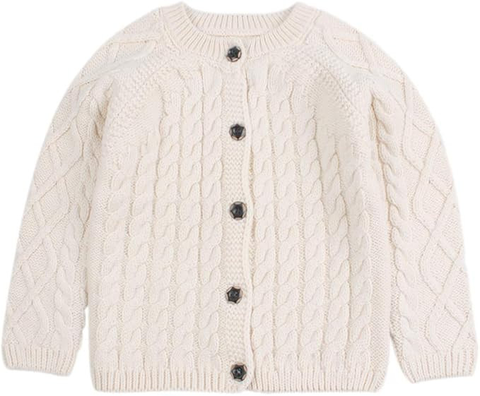 Twist Baby Girls Sweater Cotton Long Sleeve Cardigan for Girls Infant Toddler Sweaters Autumn Win... | Amazon (US)