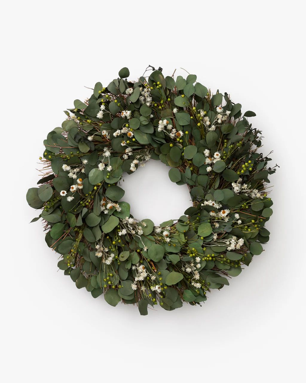 Eucalyptus & Star Flower 22" Dried Wreath | McGee & Co.