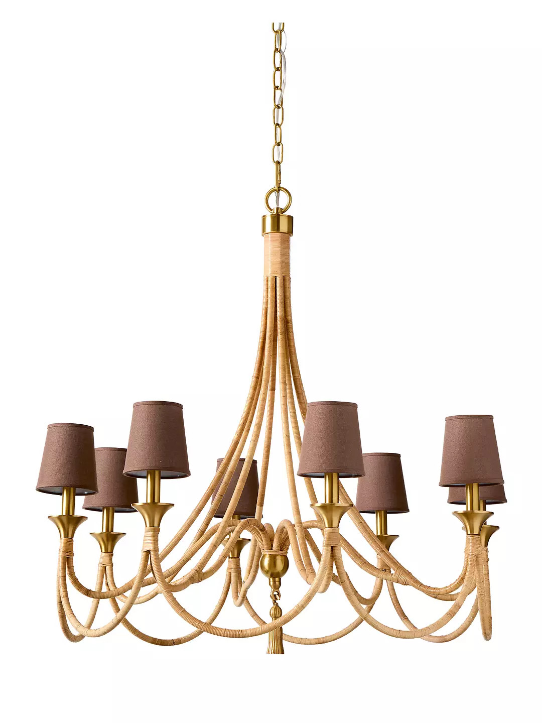 Carneros Rattan Chandelier | Serena and Lily