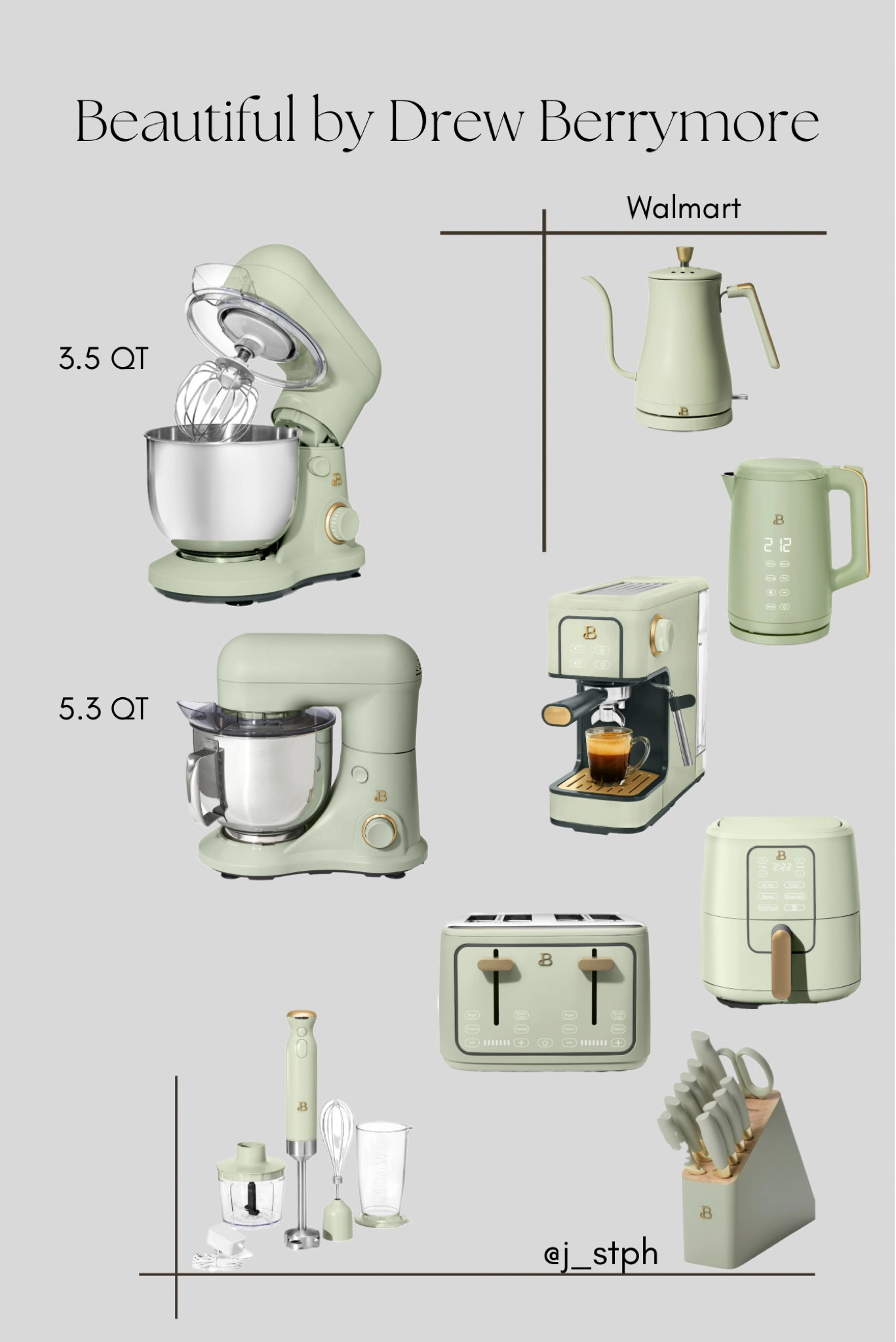 This color! Green - Beautiful by Drew Barrymore 


Kitchen Appliances
Kitchen Finds, Walmart, Walmart Home, Kitchen Appliances, Wedding Registry Must Haves, Drew Barrymore Collection


#LTKFamily #LTKSaleAlert