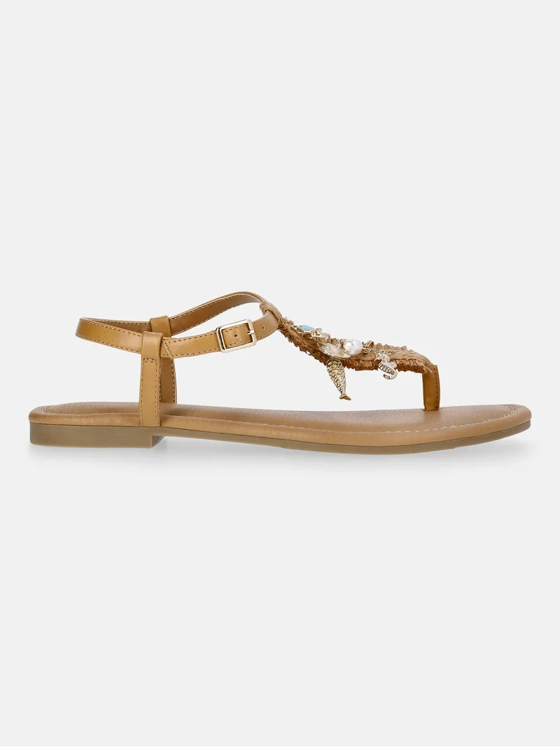 Time and Tru Women's Shell Thong Sandal | Walmart (US)