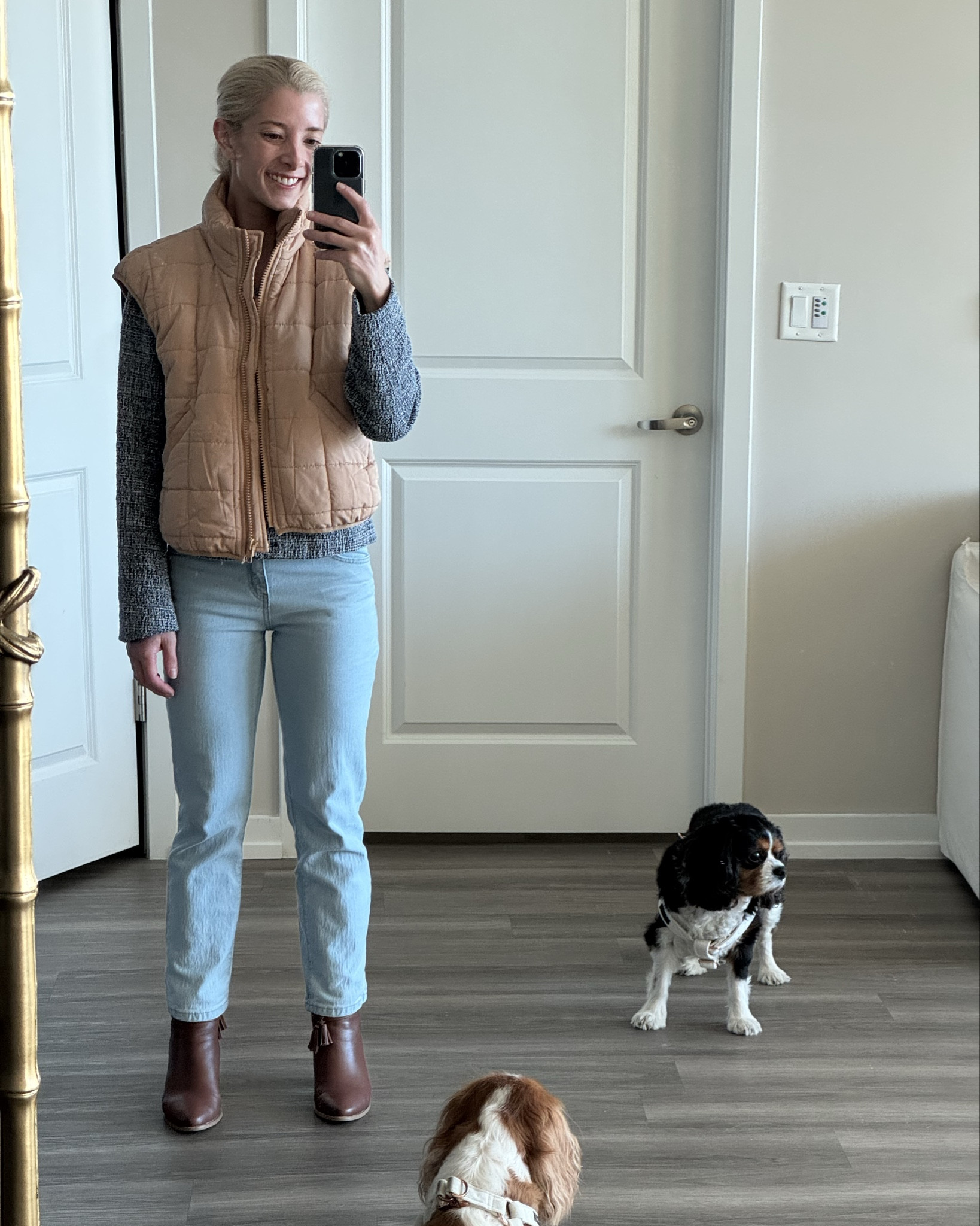 Sporty Equestrian Fall Fashion Trend. Always in style but also trending for 2025 2026!  Love my Ralph Lauren looking, comfy fall outfit. The puffer vest and the high rise jeans are amazingly flattering and provide camouflage where I need it most! Perfect for a chilly day out. I hope you love it as much as I do!

Shop under $50 finds on Amazon fashion. Other higher priced, designer items tagged too. 

Tweed blazer w puffer jacket layer?! Yay or nay?! Comment w your thoughts  

#LTKStyleTip #LTKFindsUnder50 #LTKSeasonal