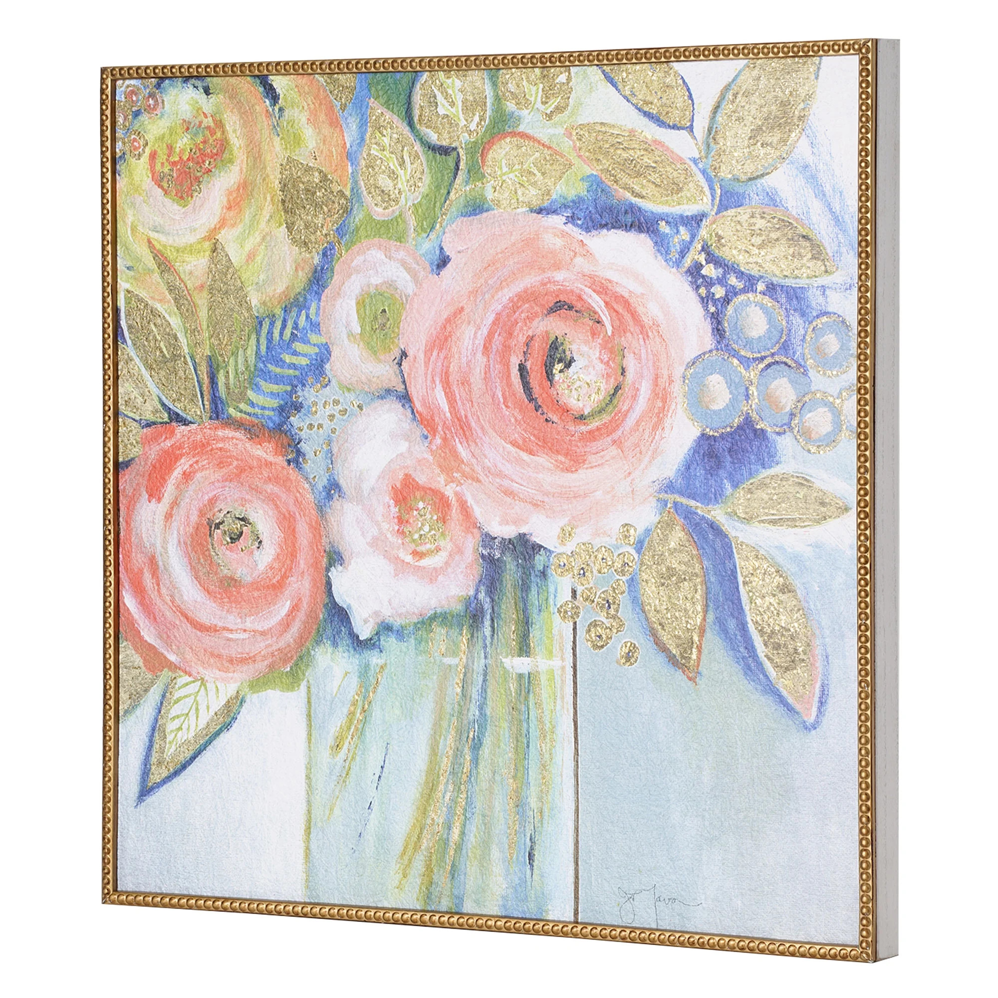 Crystal Art Gallery Floral Bouquet Framed Size 20" x 20" Set of 1 by Janet Tava Wall Art Decor | Walmart (US)
