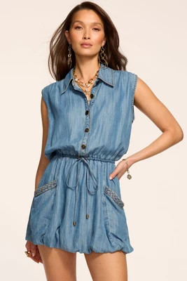 Mireya Chambray Mini Dress | Ramy Brook