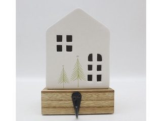 White & Tan House Christmas Stocking Holder, 7.5 in, by Holiday Time | Walmart (US)