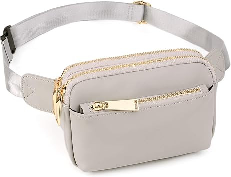 UTO Fanny-Pack-for-Women-Belt-Bag Leather Vegan Waist Pack Lightweight Travel Chest Crossbody Sho... | Amazon (US)