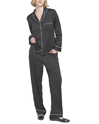 Women's Satin PJ Set Long Pajama | Macy's
