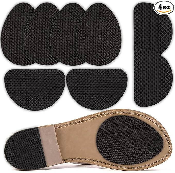 Non-Slip Shoes Pads Sole Protectors Adhesive, High Heels Anti-Slip Shoe Grips (Black 4pairs) | Amazon (US)