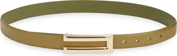Alia Plaque Buckle Leather Belt | Nordstrom