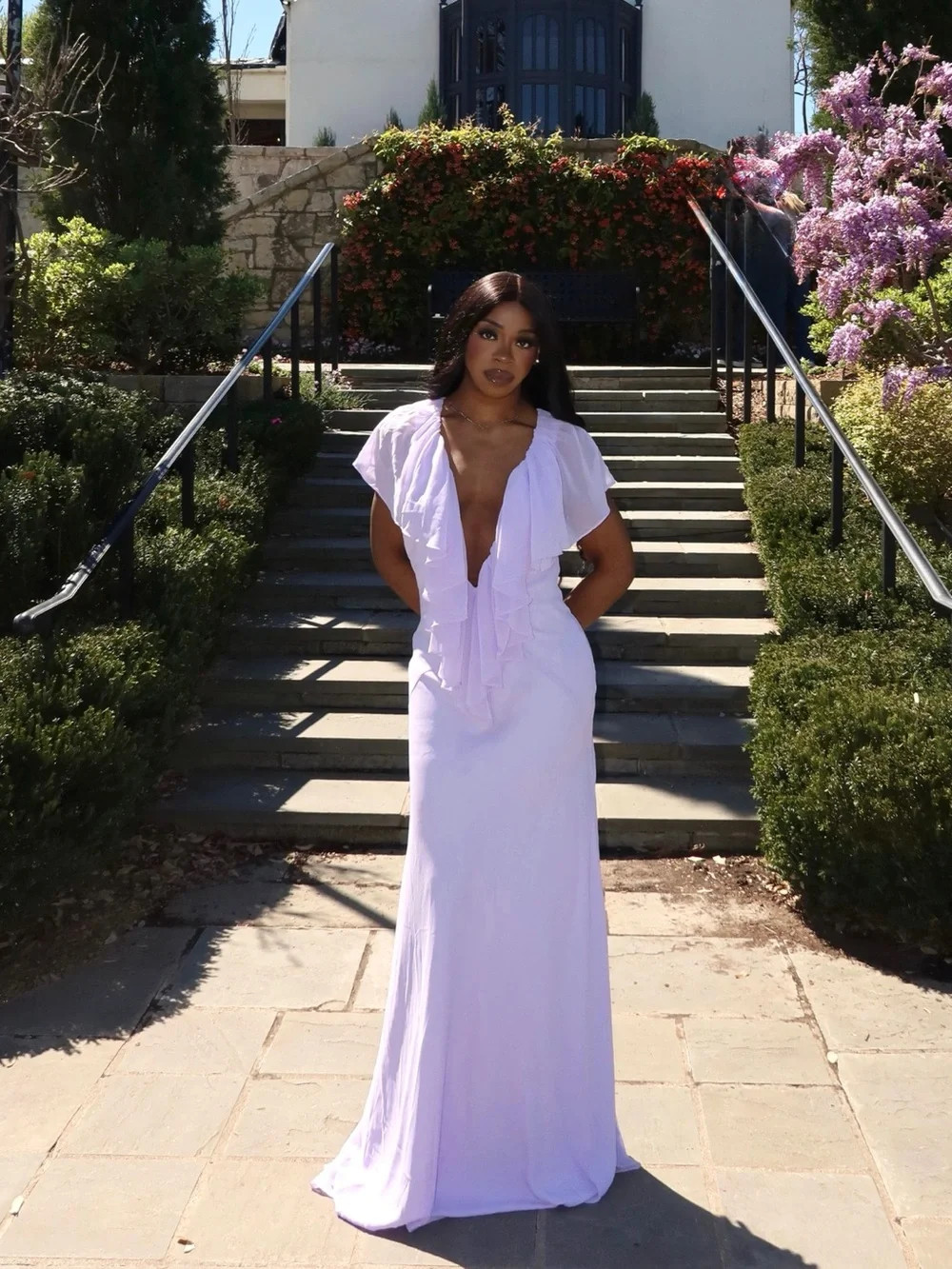 Elegant Lilac Ruffle-Front Maxi Dress
Ance Gria Clover Lavender Gown | Poshmark