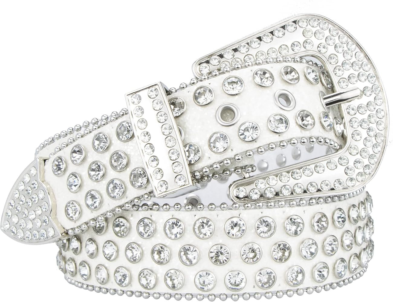Rhinestone Belt for Women Men, Cowgirl Cowboy Bling Studded Leather Belt for Jeans Pants (suit fo... | Amazon (US)