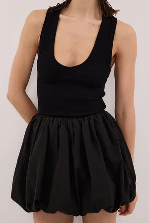 STEVIE BLACK BUBBLE MINI SKIRT | DISSH