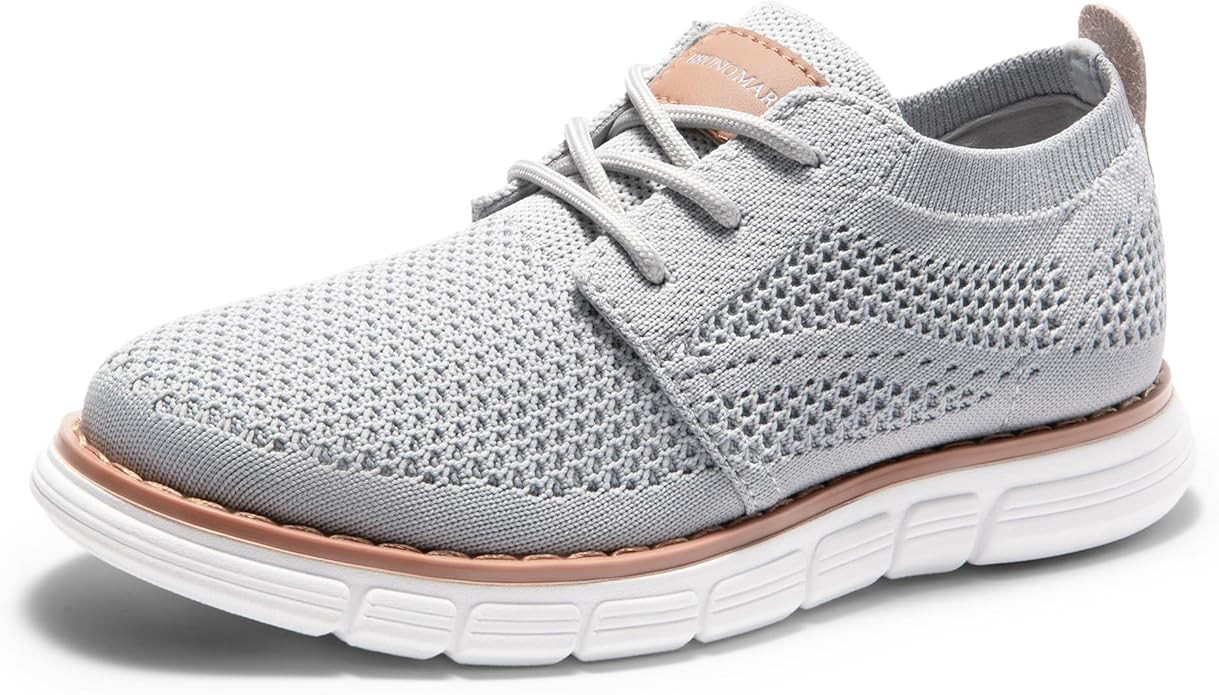 Bruno Marc Boy's Mesh Sneakers Oxfords Casual Dress Lace-Up Lightweight Walking Shoes | Amazon (US)