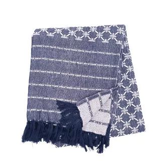 C&F Home Markle Navy Woven 50" x 60" Throw Blanket with Fringe | Target