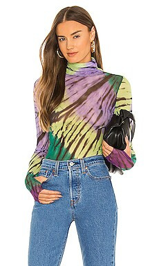 AFRM Zadie Top in Green Halo Tie Dye from Revolve.com | Revolve Clothing (Global)