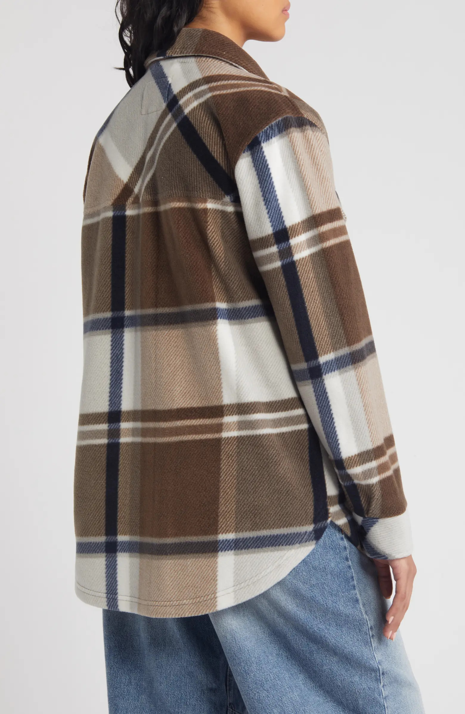 Thread & Supply Plaid Polar Fleece Shacket | Nordstrom | Nordstrom